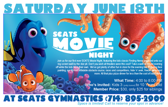 Movie Night - Finding Nemo on June 18th